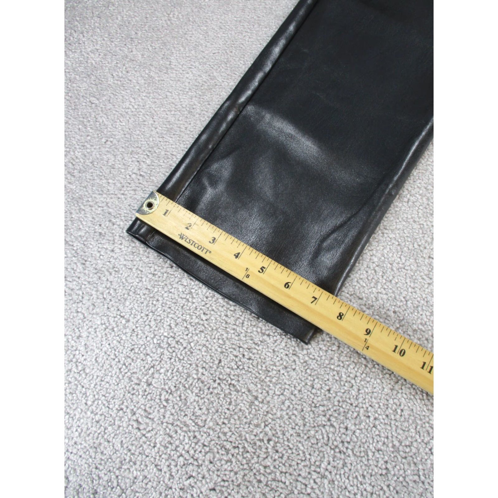 Vintage Wilfred Black Faux Leather Pants Womens 8 Dress Pants Straight Front Zip 8 Womens Size 30" / US 8 / IT 44 - 5 Thumbnail