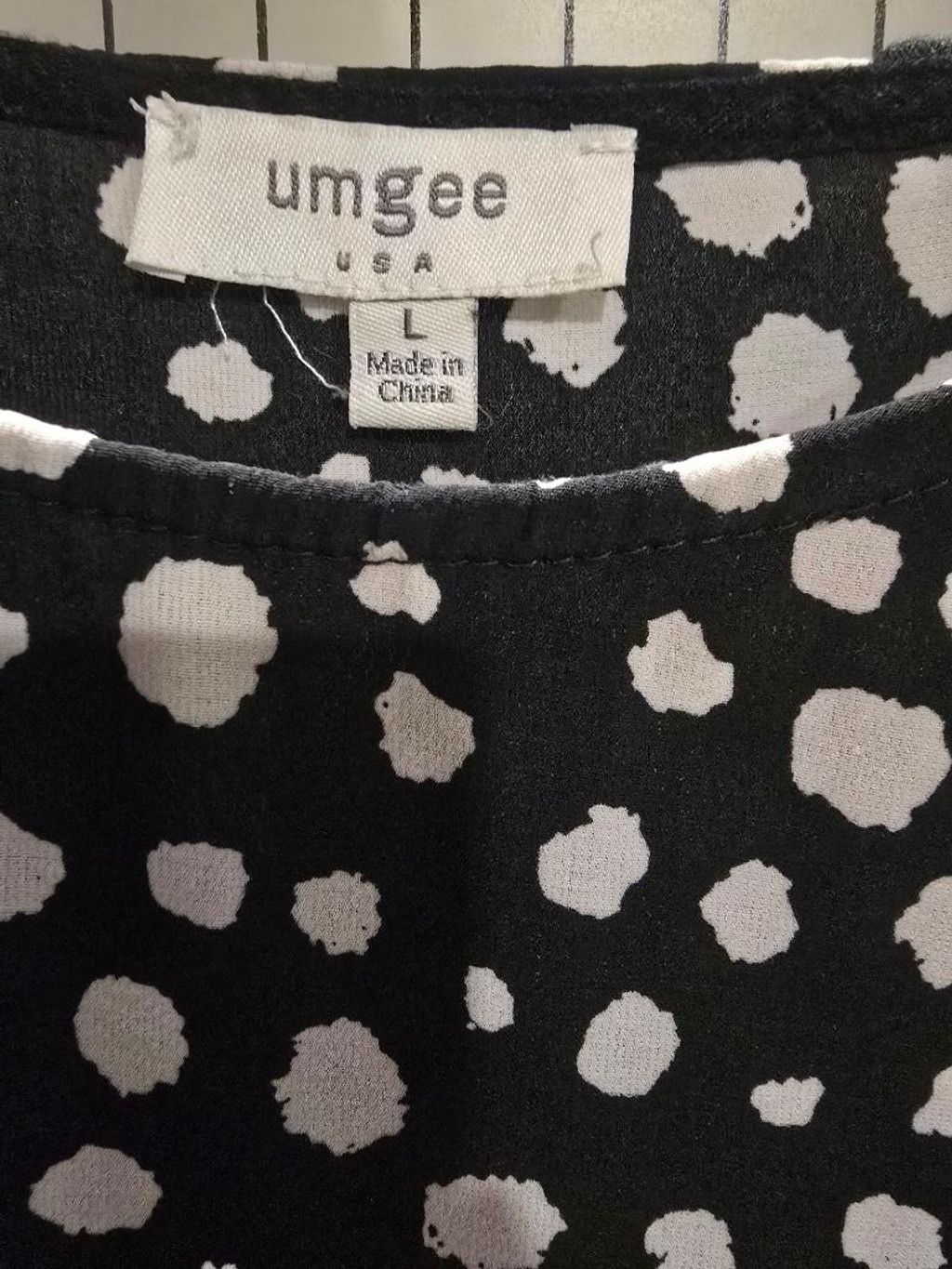 Other Umgee Black & White Polka Dot Tunic Top with Fringe Trim L Size L / US 10 / IT 46 - 6 Thumbnail