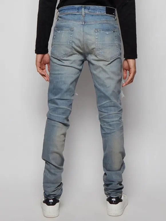 Amiri o1w1db10525 Plaid Thrasher Jeans in Blue Size US 36 / EU 52 - 4 Thumbnail
