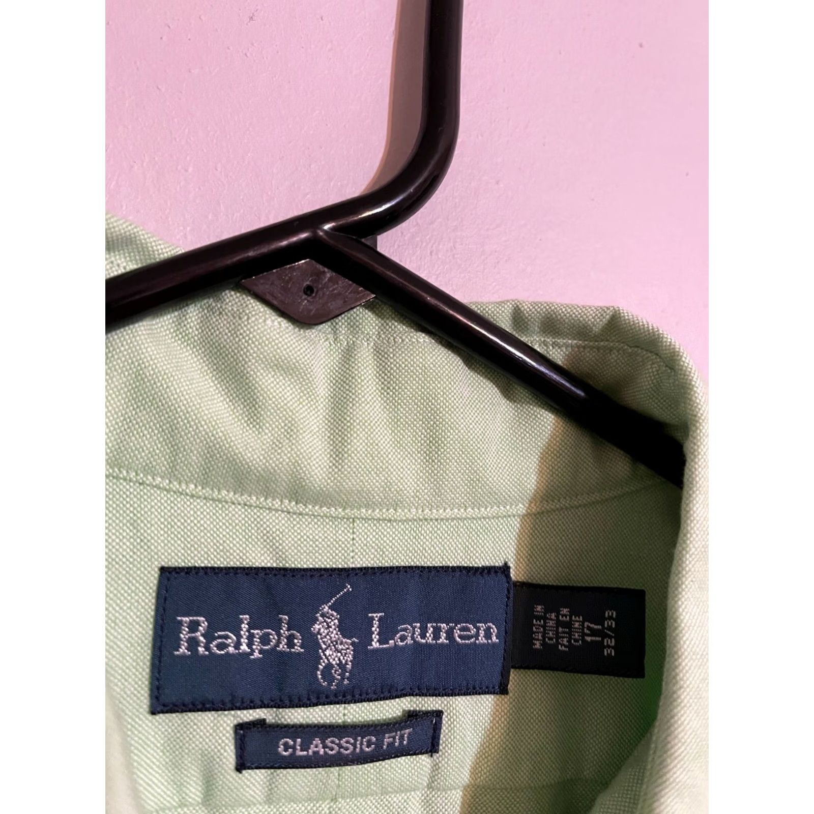 Polo Ralph Lauren Polo Ralph Lauren Classic Fit Dress Shirt Men's 17 32/33 Pastel Green L/S Button Size 46R - 3 Thumbnail