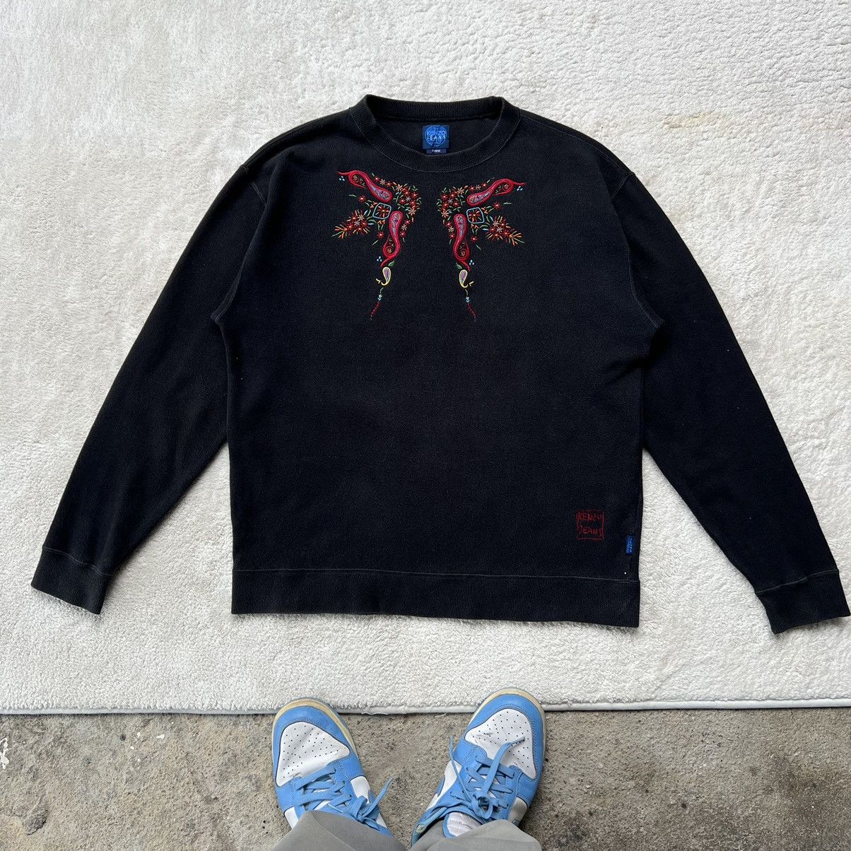 Kenzo × Vintage Vintage Kenzo Sweatshirt flower butterfly’s embroidery Size US M / EU 48-50 / 2 - 1 Thumbnail