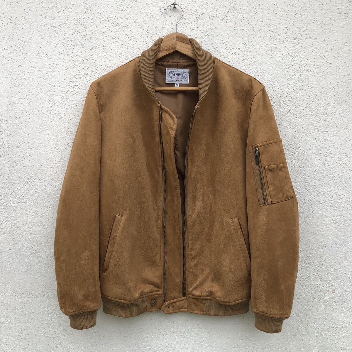 Denime DENIME Men’s Suede Ma-1 Bomber Jacket Size US M / EU 48-50 / 2 - 5 Thumbnail