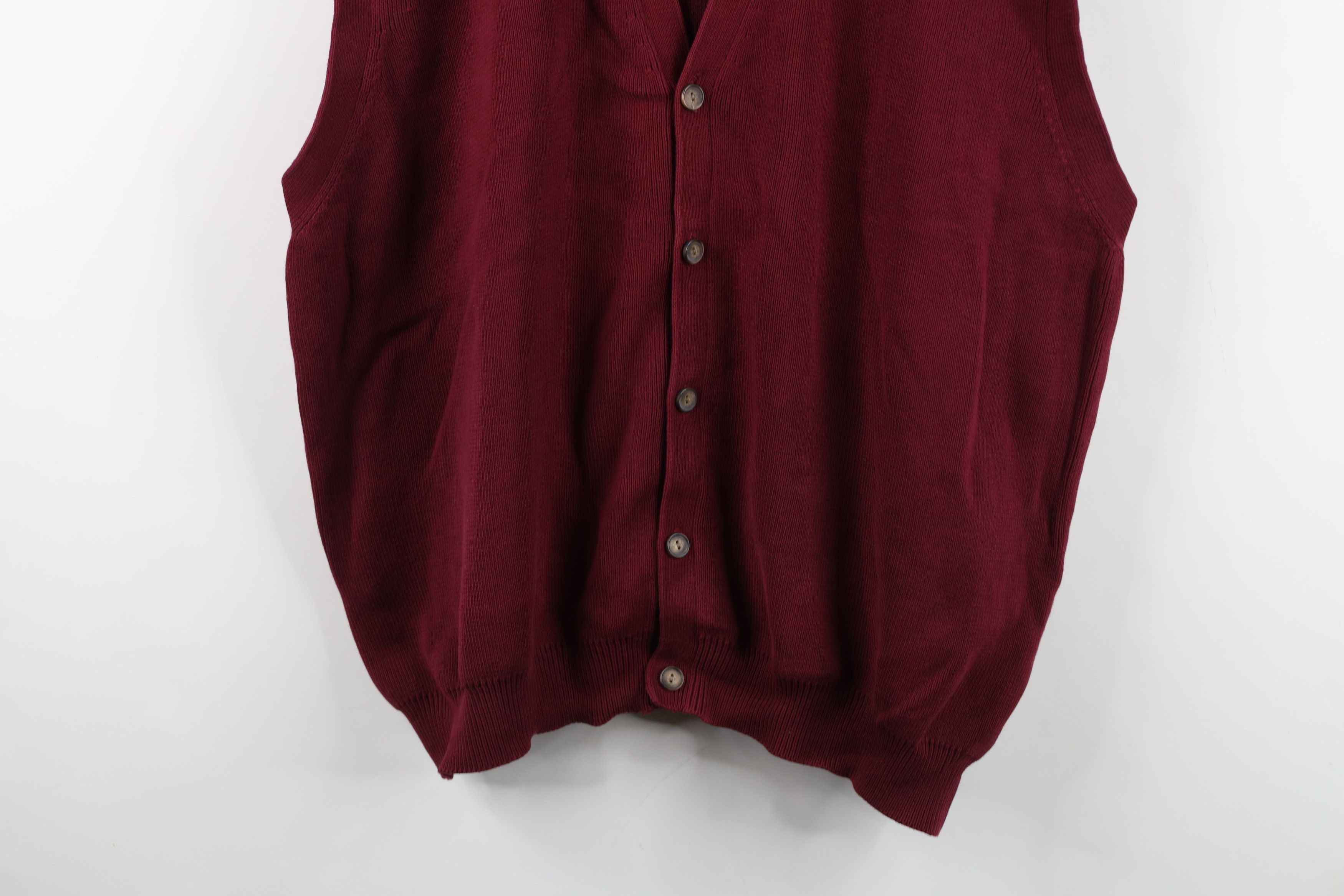 Eddie Bauer Vintage 90s Eddie Bauer Ribbed Knit Cardigan Sweater Vest Size US XL / EU 56 / 4 - 3 Thumbnail