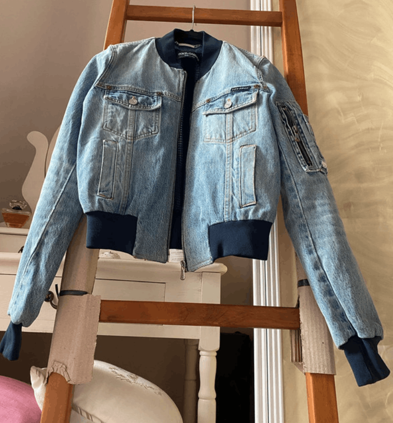 Dolce & Gabbana × Vintage Dolce Gabbana Jacket Bomber Denim Biker Moto Bike Racing Size S / US 4 / IT 40 - 3 Thumbnail