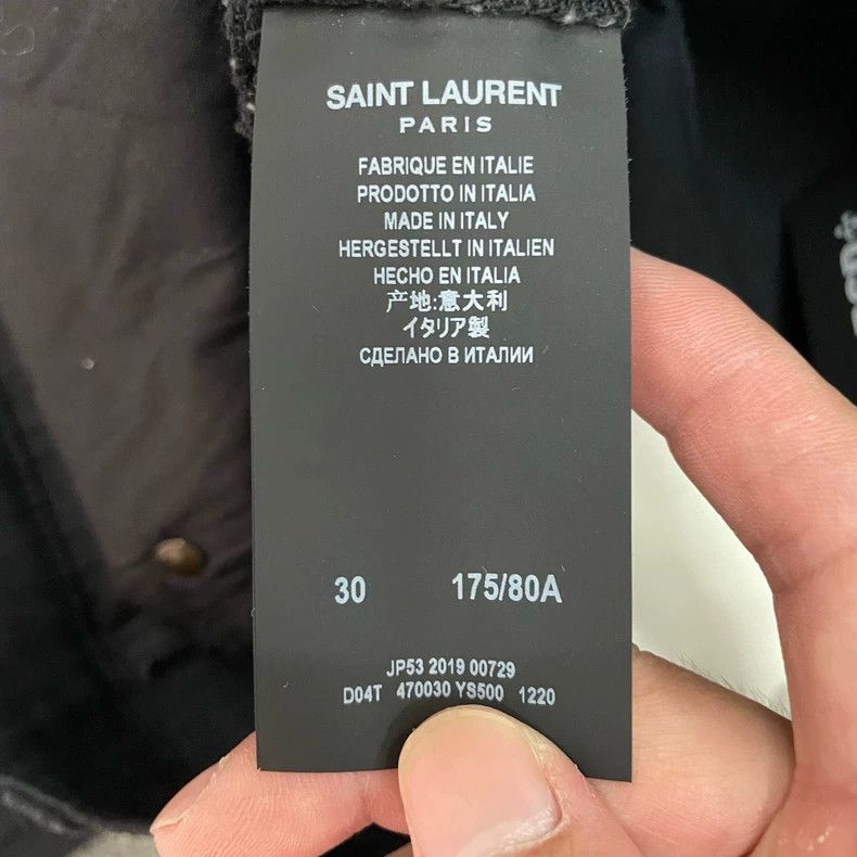 Saint Laurent Paris Saint Laurent ParisD02 Black Knife Cut Jeans 2504-Nextarro Size US 30 / EU 46 - 5 Thumbnail