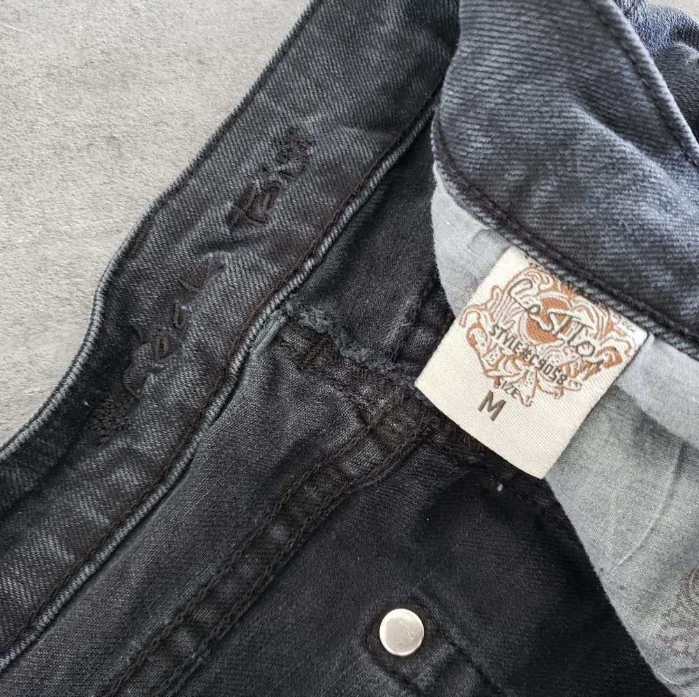 Designer Black Detailed C'est Toi Denim Mini Size 32" / US 10 / IT 46 - 3 Thumbnail