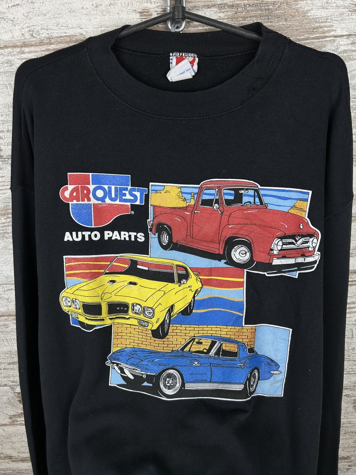 Vintage Mens Vintage Car Quest Auto Part Sweatshirt Pullover rare Size US XL / EU 56 / 4 - 7 Thumbnail