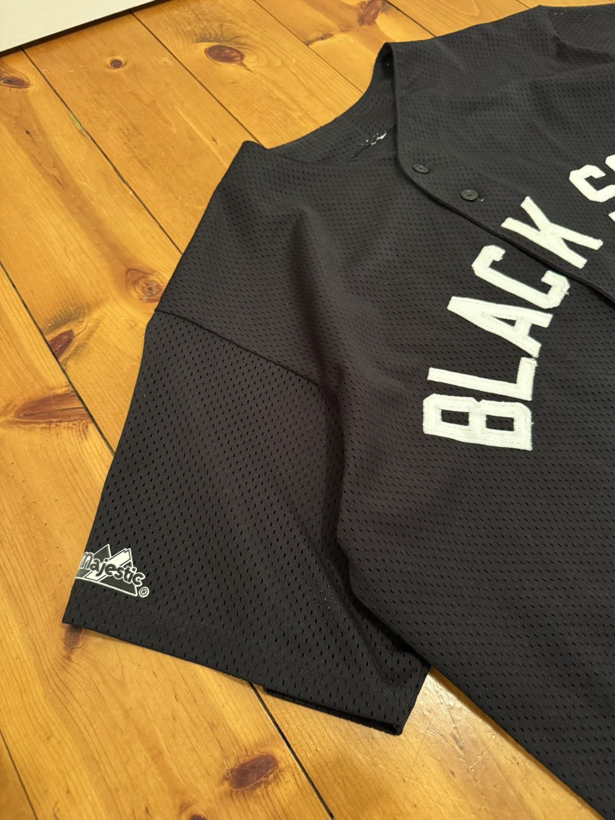 Majestic Vintage Black Sox Jersey. No size tag Size US L / EU 52-54 / 3 - 3 Thumbnail