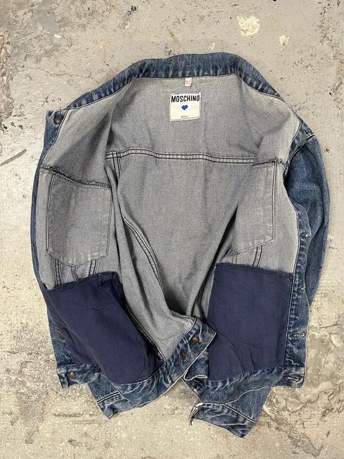 Moschino 2000s Moschino Blue Painted Effect Rebel Denim Jacket Size US M / EU 48-50 / 2 - 8 Thumbnail