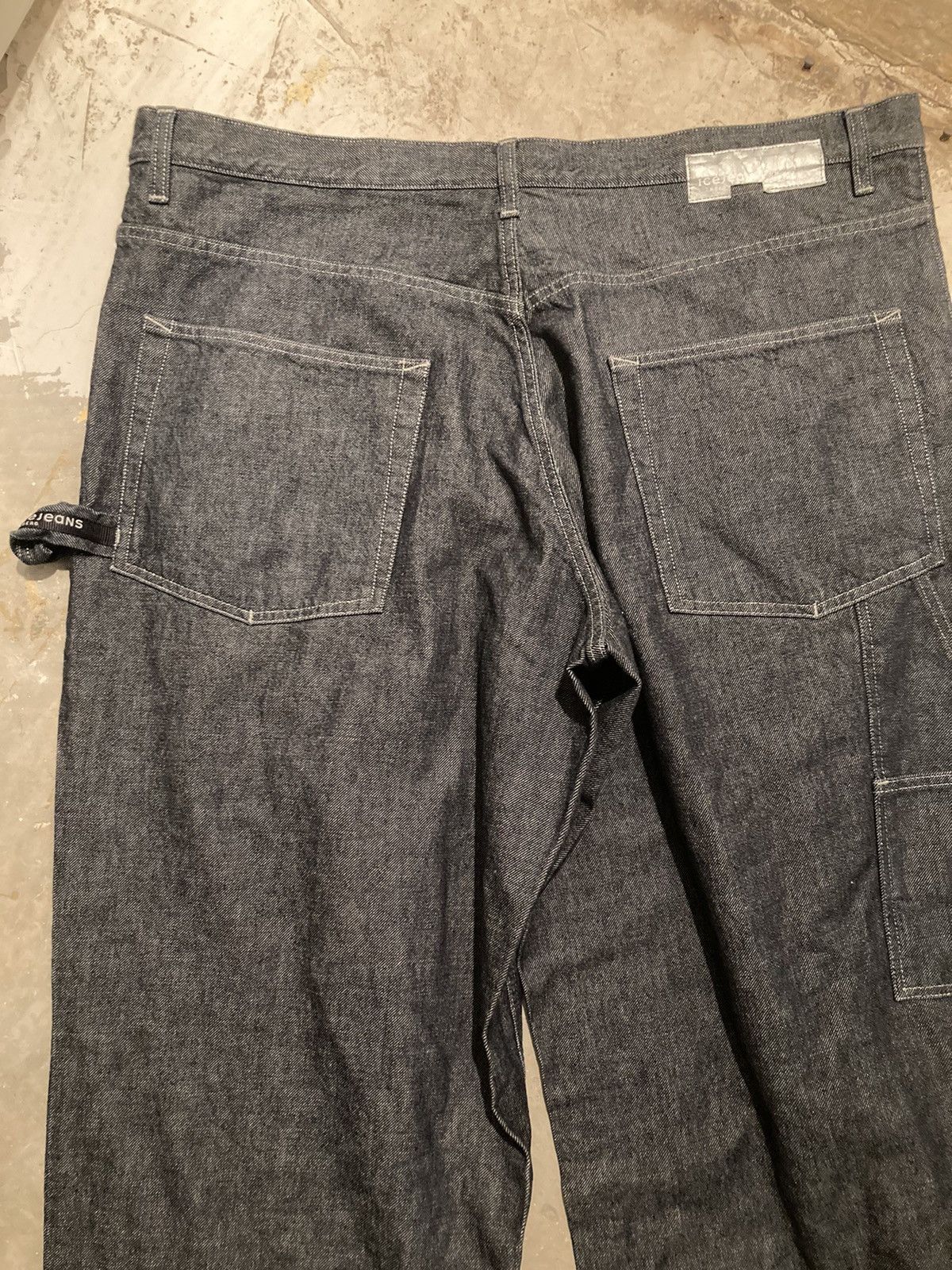 Iceberg × Vintage VTG Iceberg History baggy Black denim silver stitching Size US 42 / EU 58 - 8 Thumbnail