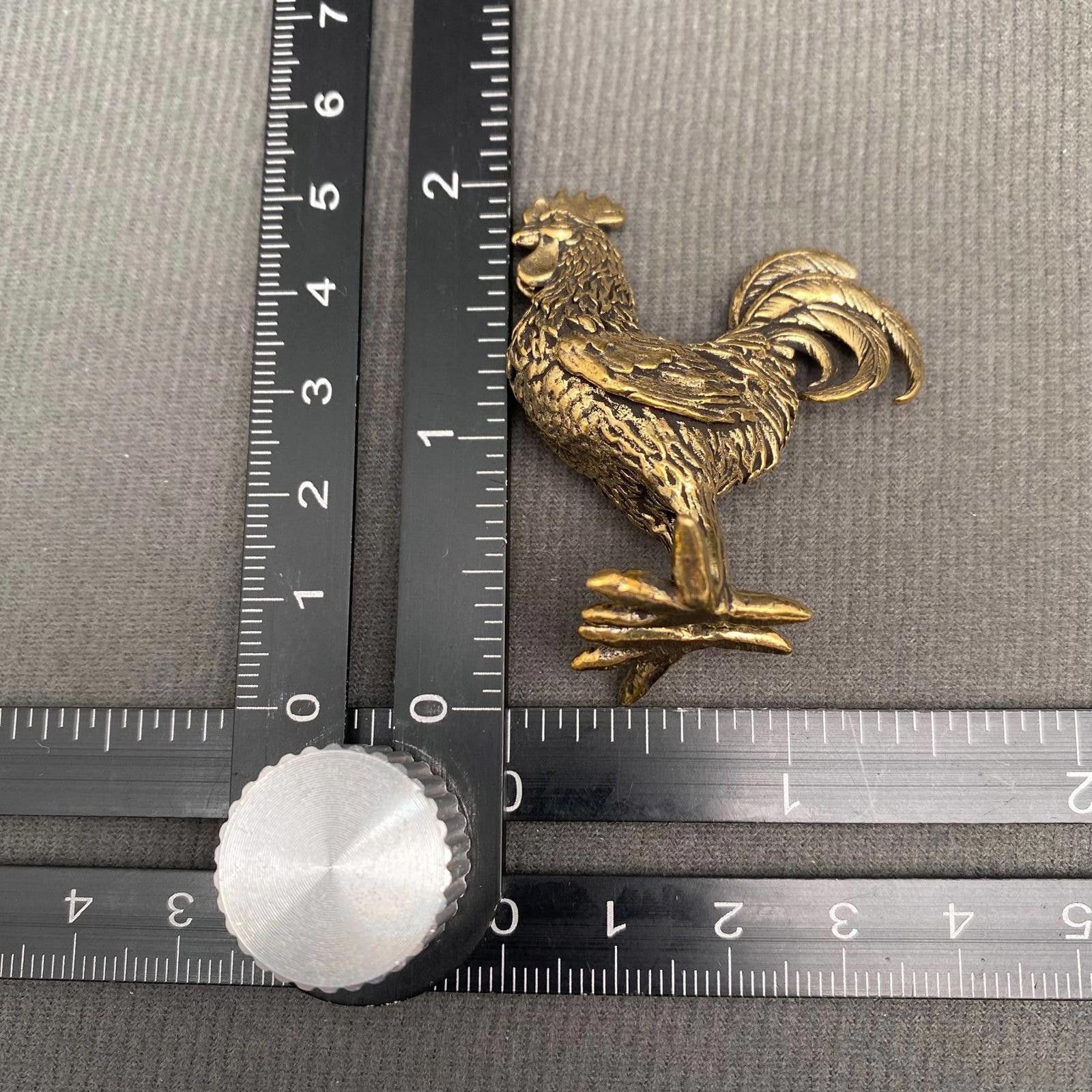 The Unbranded Brand Brass Rooster Figurine Decorative Statue Size ONE SIZE - 4 Thumbnail
