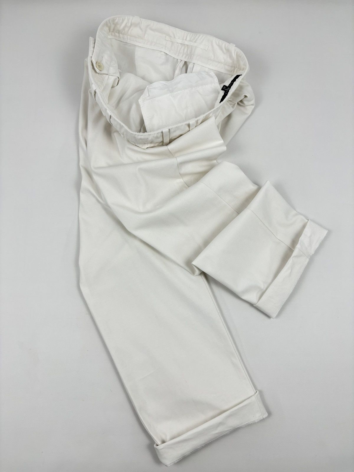 Gucci Rare Y2K TOM FORD Era Archive ITALY Off-White Straight Zip Pocket Pants Trousers Size 27" / US 4 / IT 40 - 6 Thumbnail
