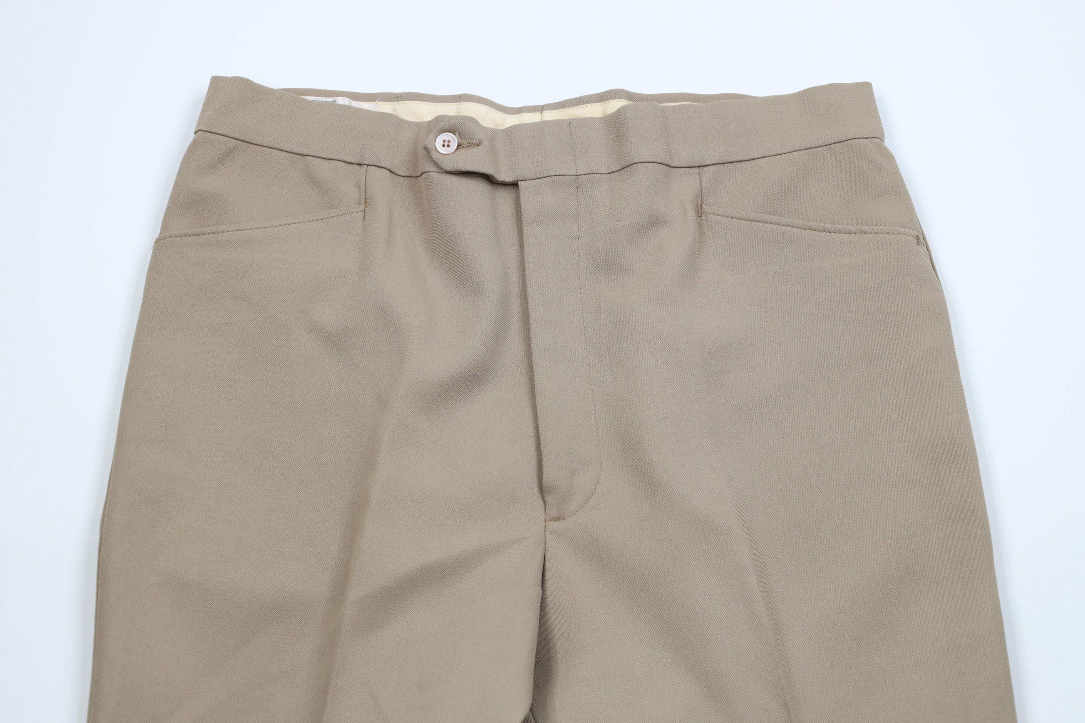 Vintage Vintage 70s Streetwear Knit Wide Leg Chino Pants Beige USA Size US 34 / EU 50 - 2 Thumbnail