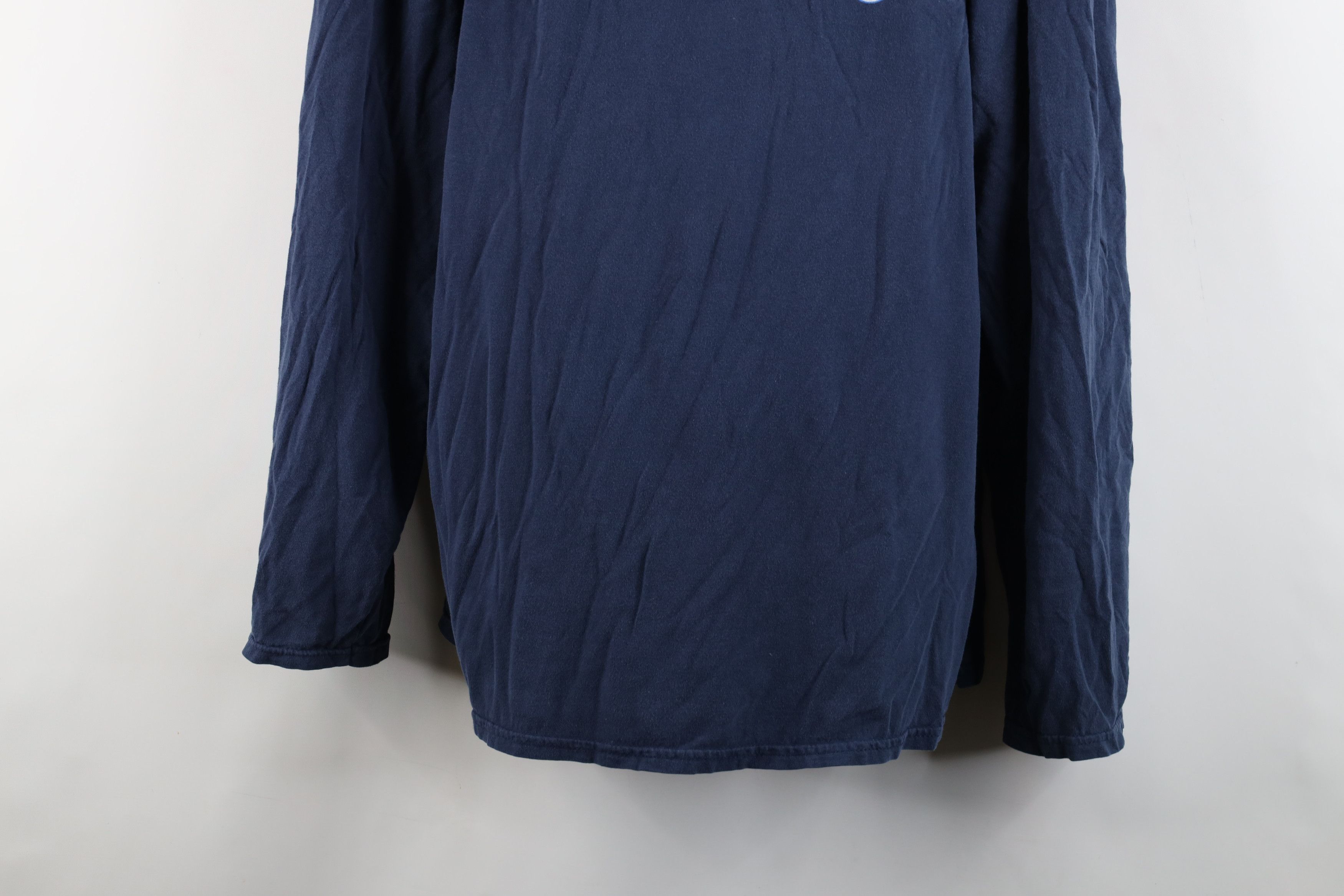 Vintage Vintage 90s Detroit Firefighters Long Sleeve T-Shirt Blue Size US XXL / EU 58 / 5 - 3 Thumbnail