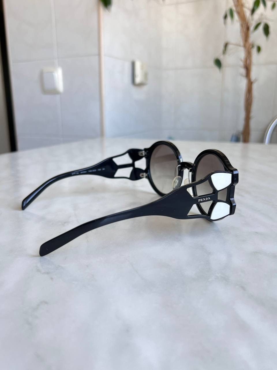 Prada Vintage Prada Sunglasses Black Eyewear's SPR 13U Avant-garde Size ONE SIZE - 3 Thumbnail