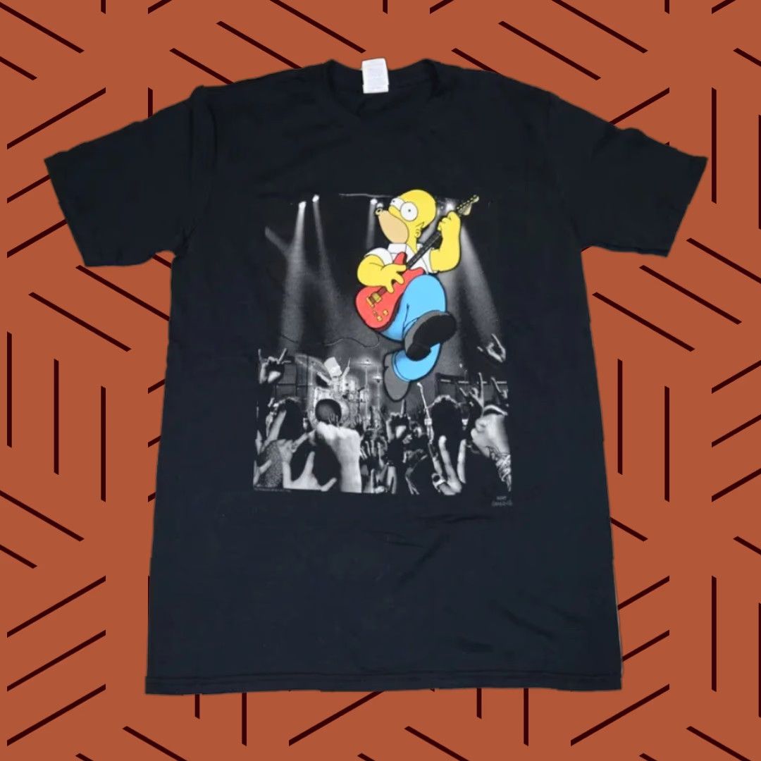 Gildan VINTAGE GILDAN HOMER SIMPSON T-SHIRT MENS BLACK S CARTOON GRUNGE ROCK NORMCORE Size US S / EU 44-46 / 1 - 1 Thumbnail