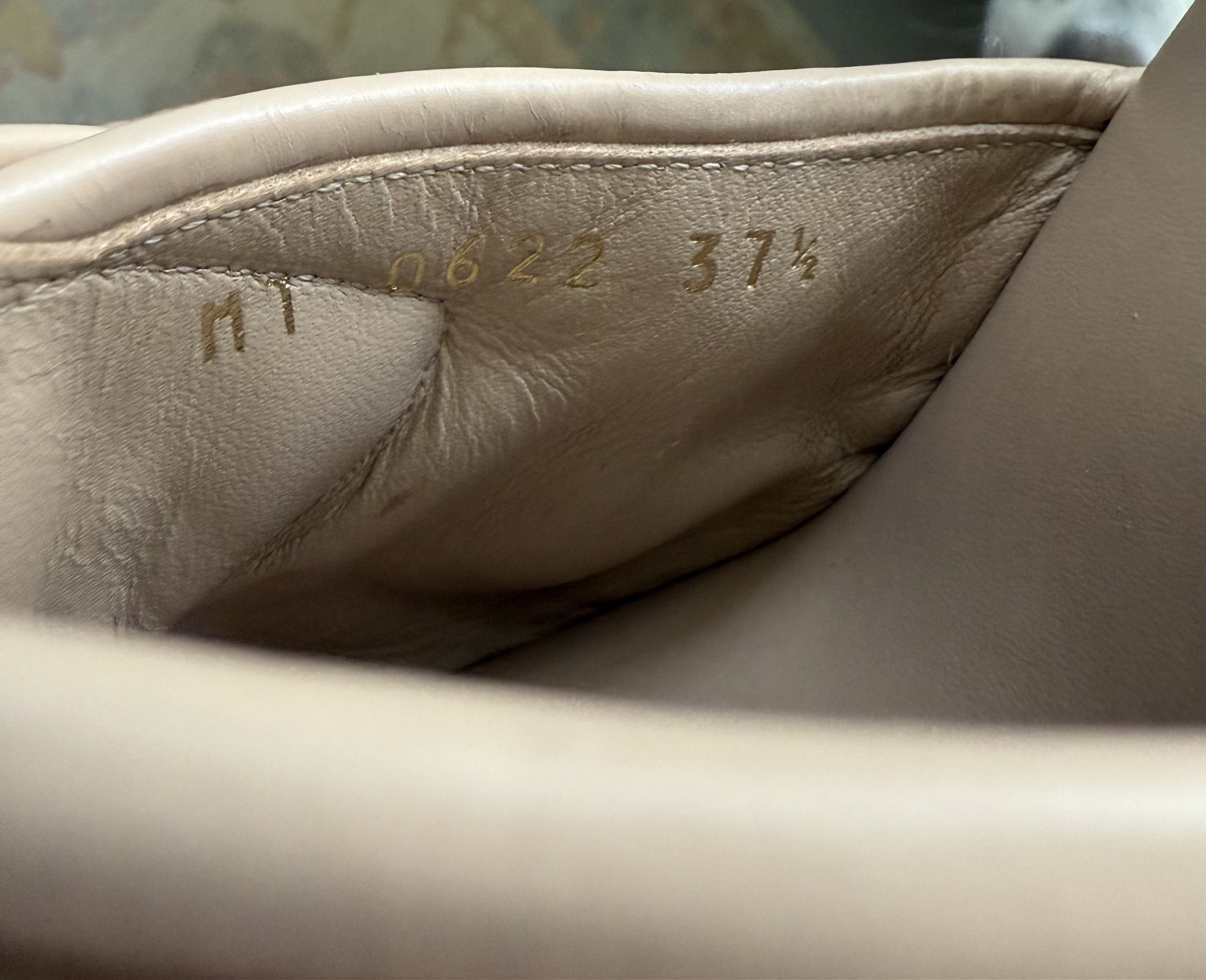 Christian Dior Monsieur Christian Dior Nude Quilted Leather Heeled Size US 7.5 / IT 37.5 - 8 Thumbnail