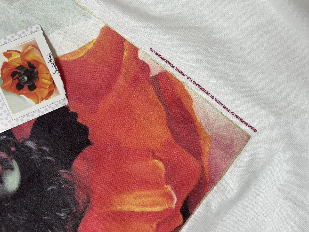 Hanes Vintage Georgia O’keeffe Shirt “Red Poppy” Size US L / EU 52-54 / 3 - 7 Thumbnail