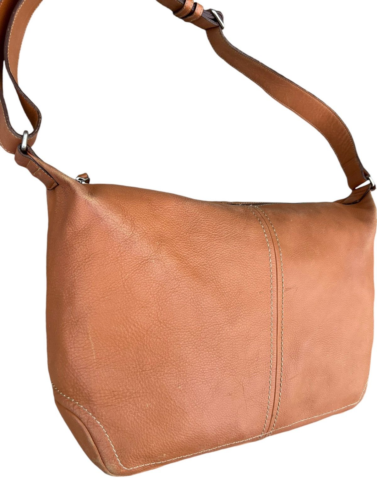 Leather Vintage Tsuchiya Kaban Distressed Muddy Patina Leather Bag Size ONE SIZE - 7 Thumbnail