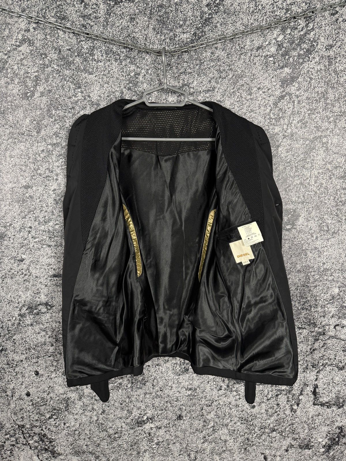 Diesel Vintage Cotton 3 Button Blazer Jacket Black Size L