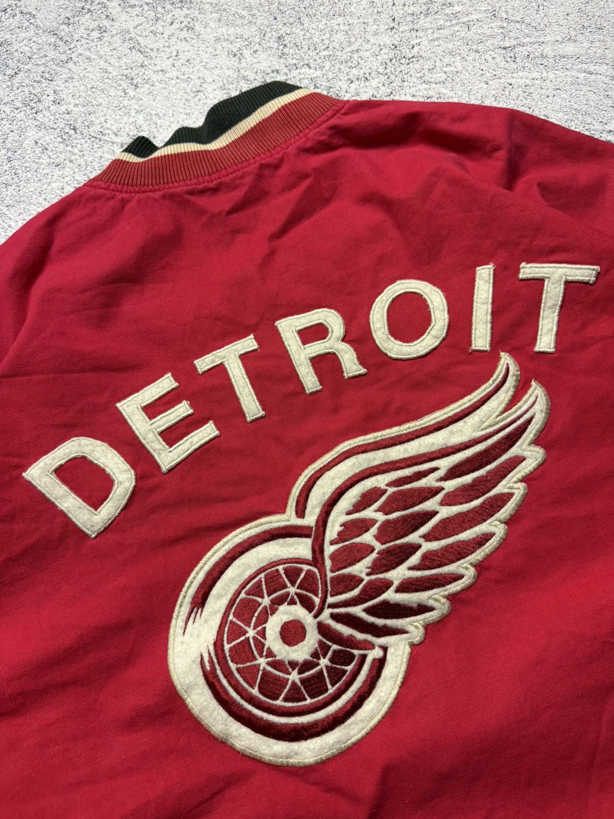 NHL Vintage 90s Mirage NHL Red Wings Detroit Bomber Jacket Rare Size US XL / EU 56 / 4 - 20 Thumbnail