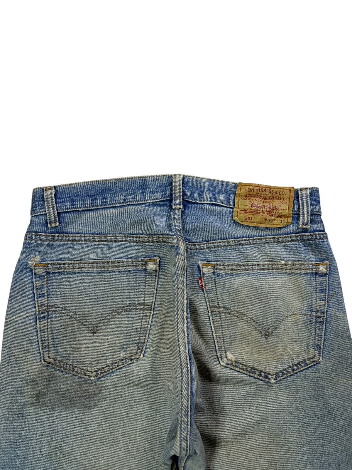 Levi's Vintage 90s Levis 501 Mud Wash Distressed Baggy Jeans Size US 31 - 8 Thumbnail
