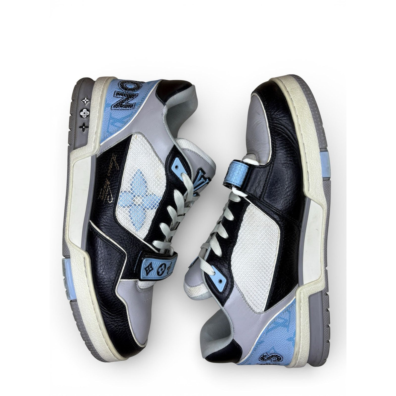 Louis Vuitton Louis Vuitton LV Strap Trainer Sneaker Blue/White 8.5LV9.5US Size US 9.5 / EU 42-43 - 1 Thumbnail