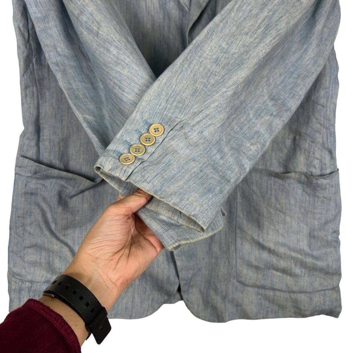 John Varvatos 🔥 JOHN VARVATOS LINEN BLAZER JACKET MADE IN ITALY Size US M / EU 48-50 / 2 - 13 Thumbnail
