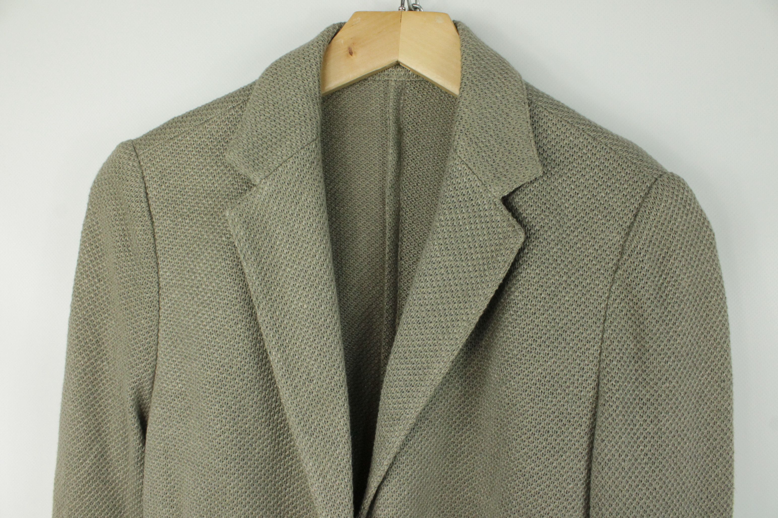 Eleventy Eleventy Tailored Blazer Knit Linen Cotton Blend Jacket Size L / US 10 / IT 46 - 2 Thumbnail
