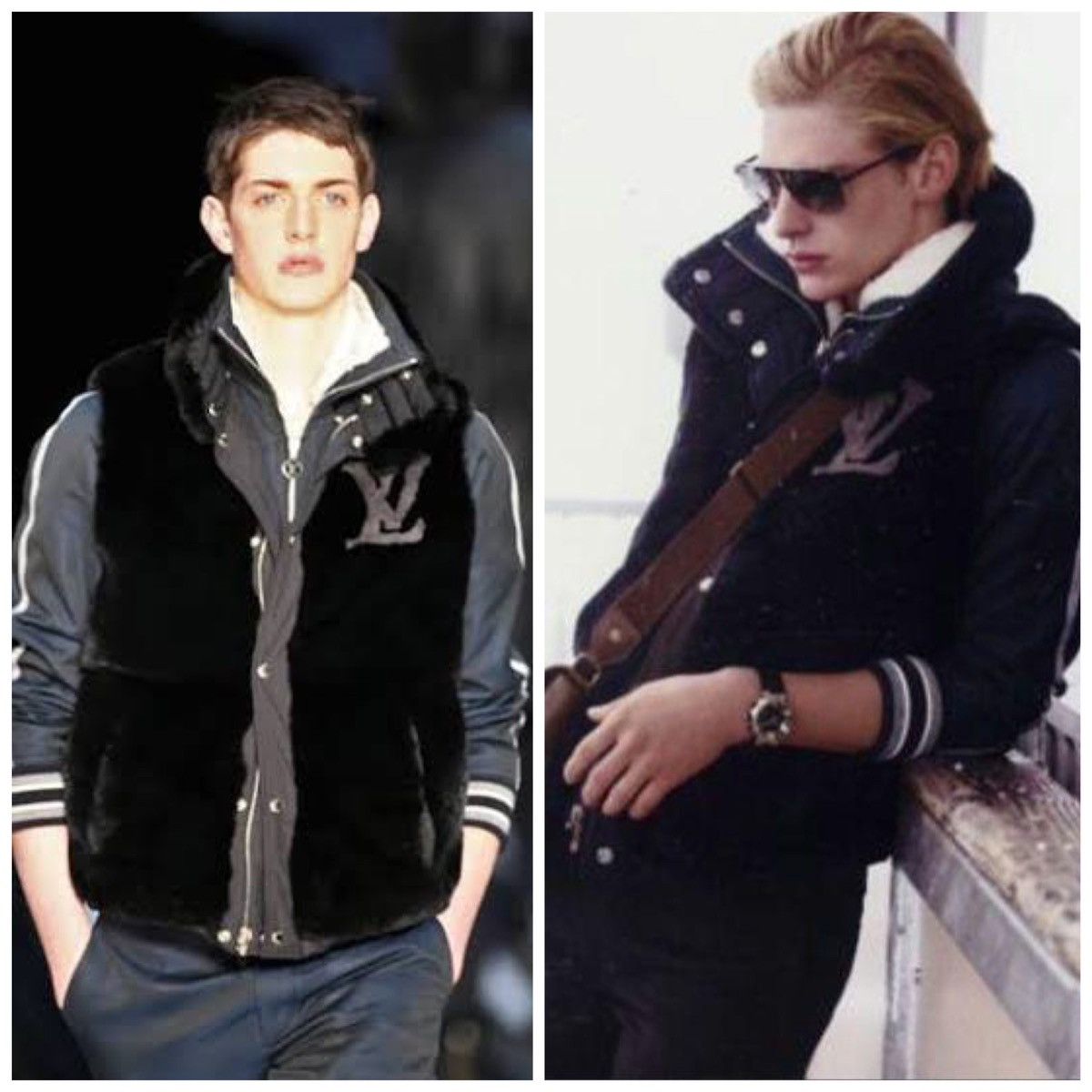 Runway Louis Vuitton Rabbit Fur Reversible Down Vest