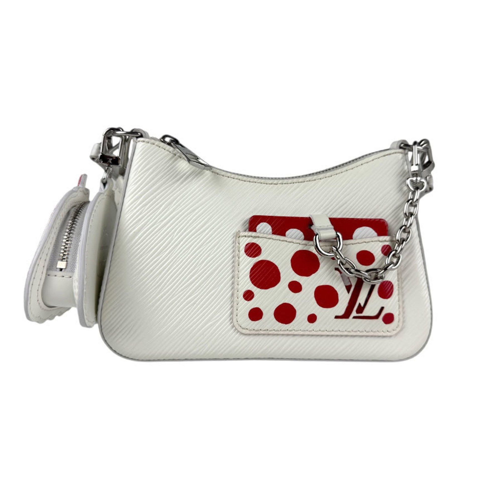 Louis Vuitton Shoulder Bag Lv X Yk Malerini Epi Leather White Red Silver Women's M21091 N1186