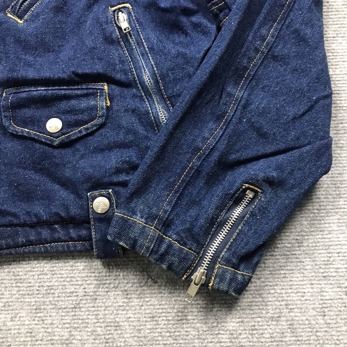 Designer × Japanese Brand 🔥DOUBLE COLLAR DENIM GEMBONY DENIM JACKET Size US M / EU 48-50 / 2 - 7 Thumbnail