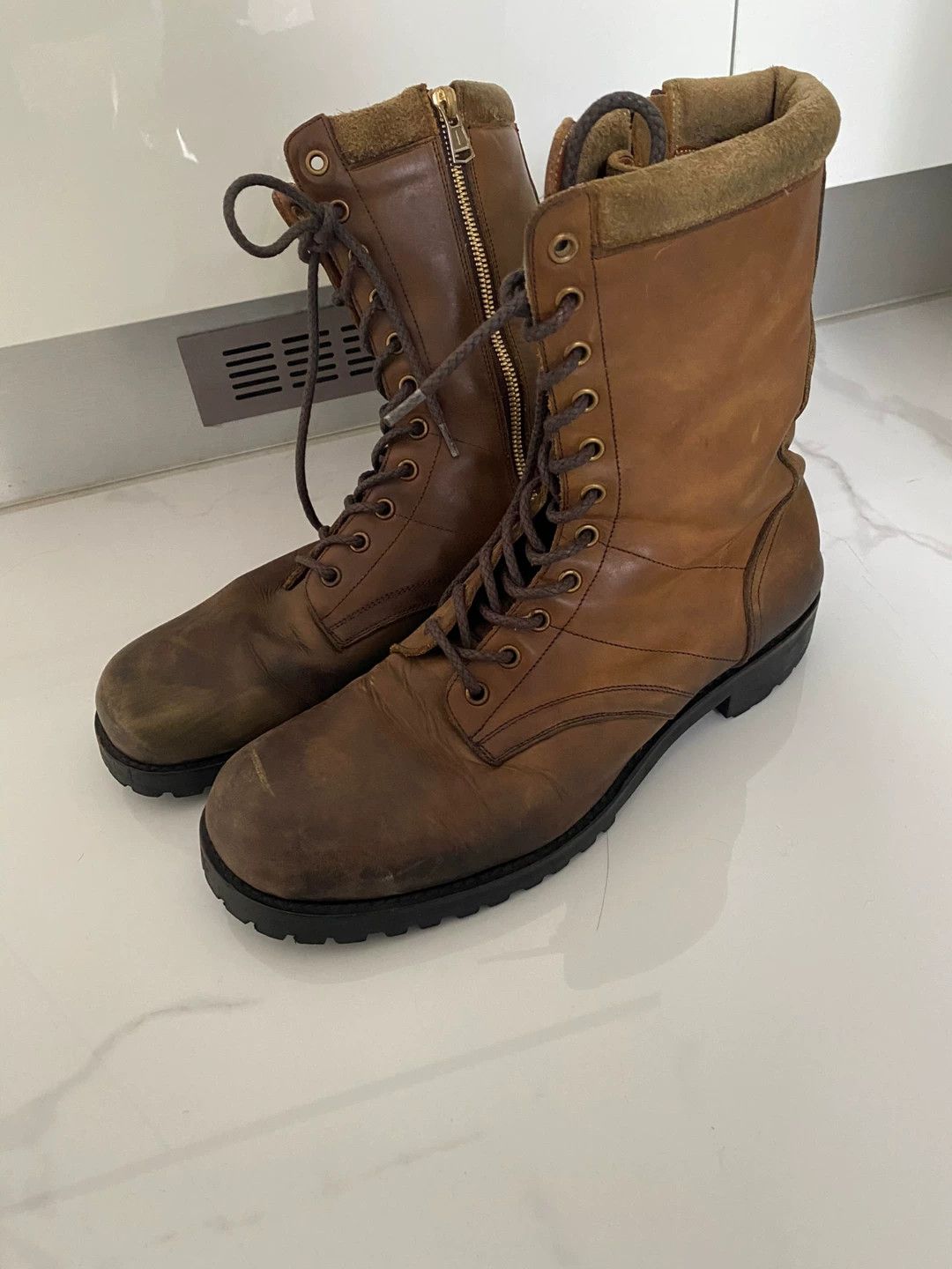 Number (N)ine Number Nine Combat Boots RARE | Grailed
