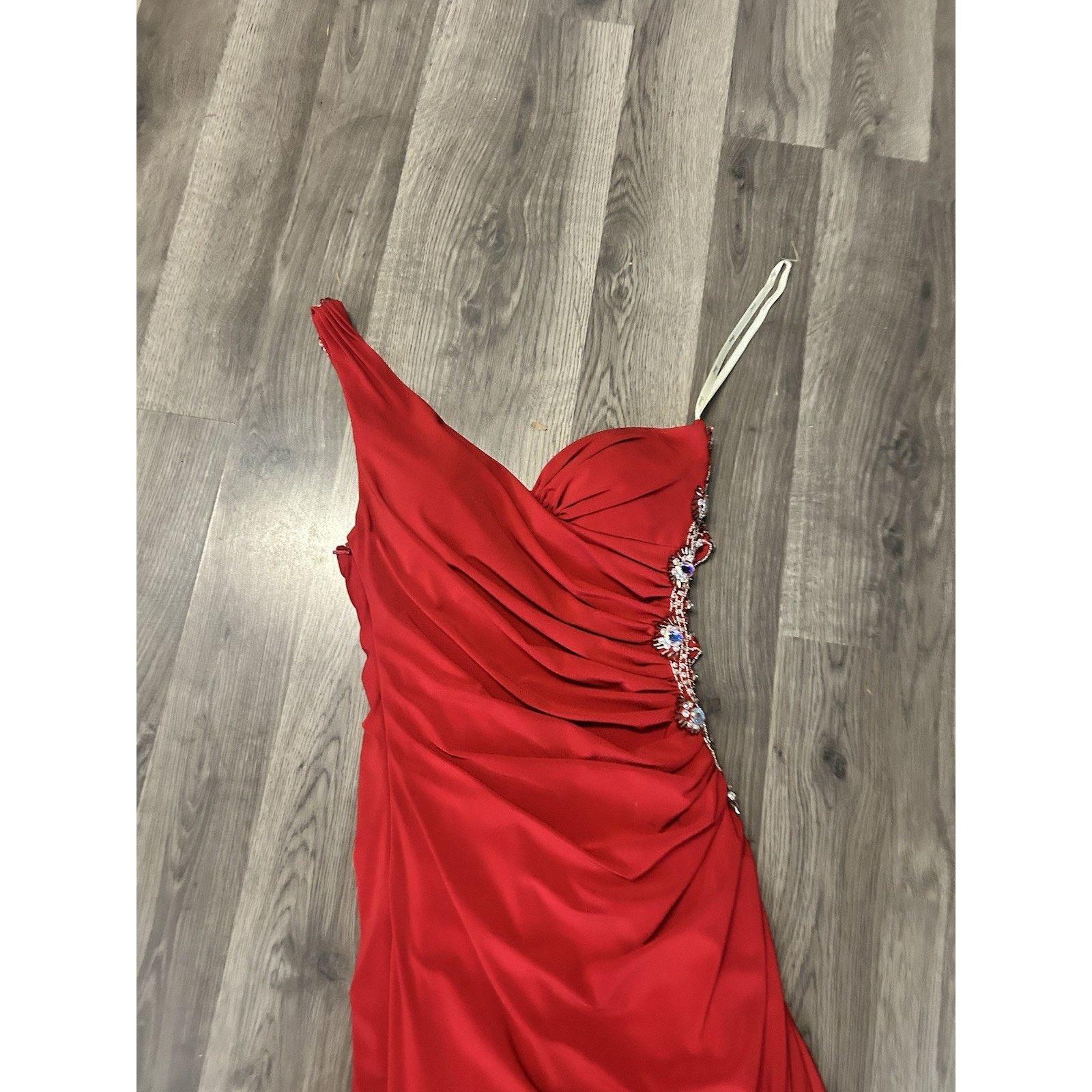 Other J asz Couture size 4 red Strappy Open Side & back Gem Dress Size S / US 4 / IT 40 - 2 Thumbnail