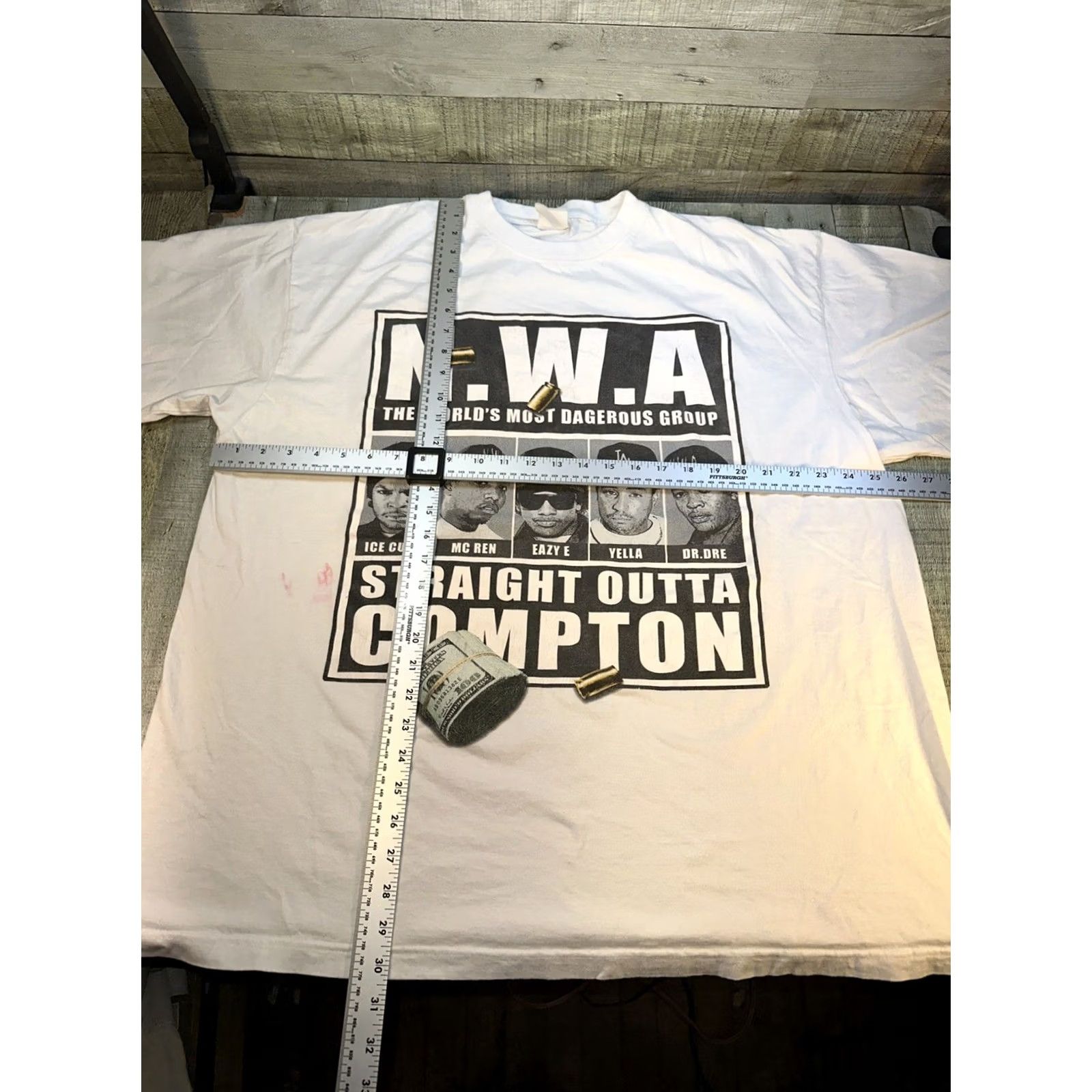 Vintage VINTAGE NWA Straight Outta Compton Tee 3XL Men White Shirt 90s Rap Merch Boombox Fans Mens Size US XXL / EU 58 / 5 - 2 Thumbnail