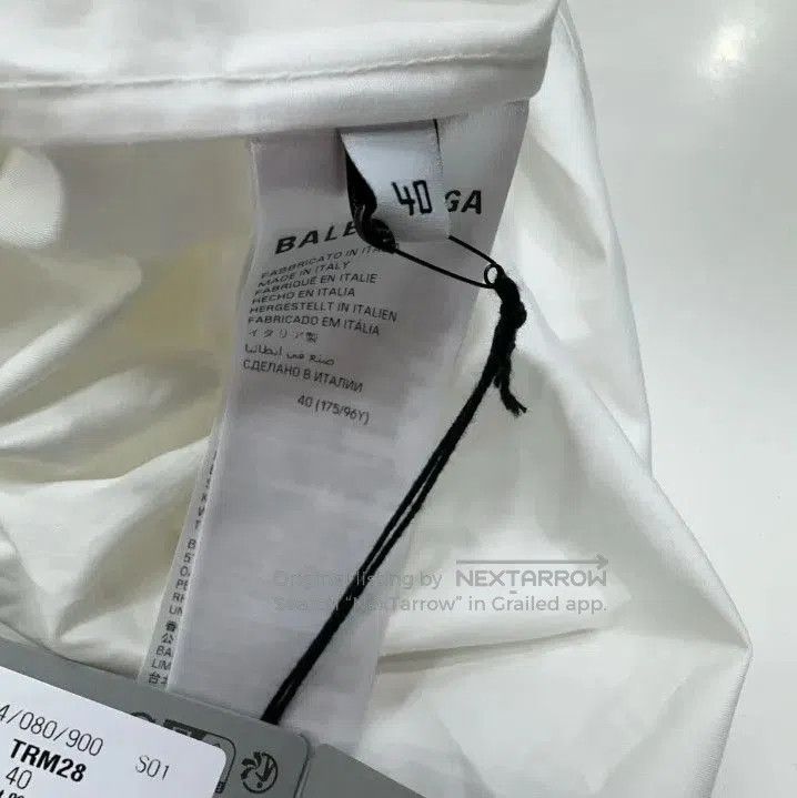 Balenciaga Balenciaga White Logo Long Sleeve Shirt. Size US M / EU 48-50 / 2 - 1 Thumbnail