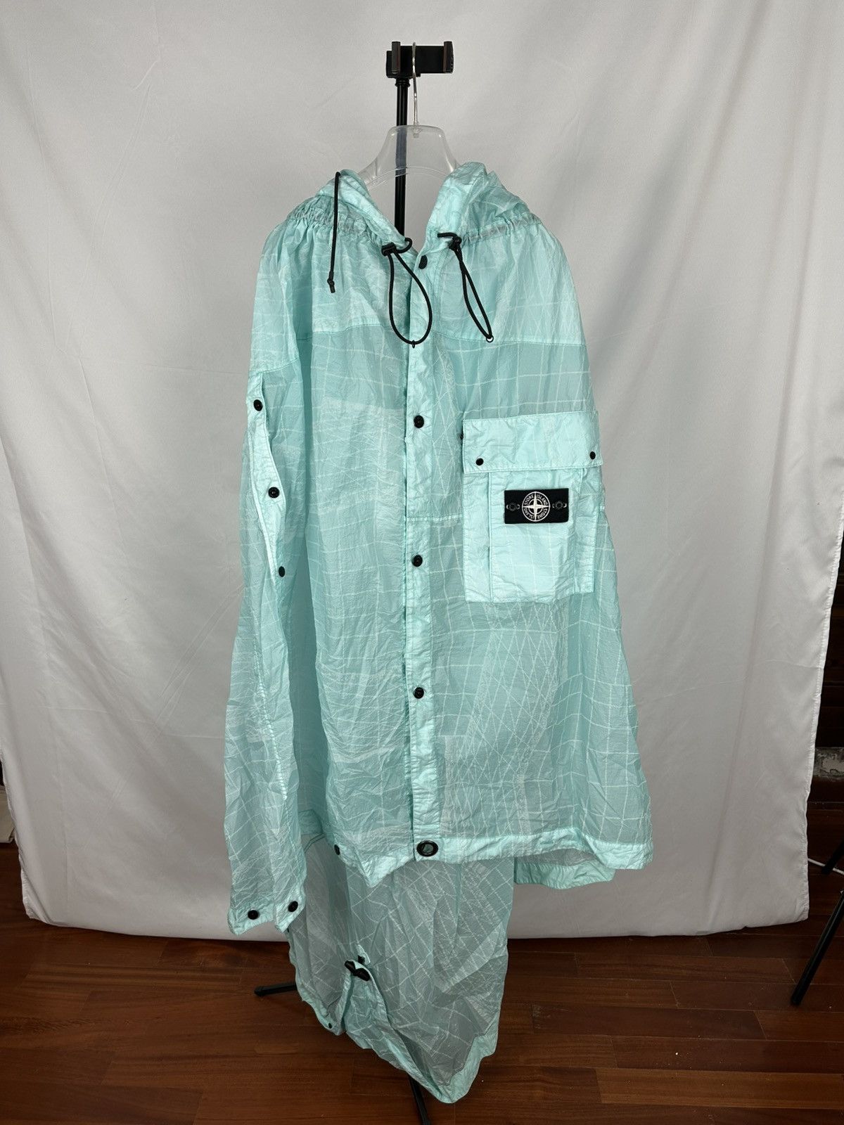 Stone Island Reflective Grid Cape