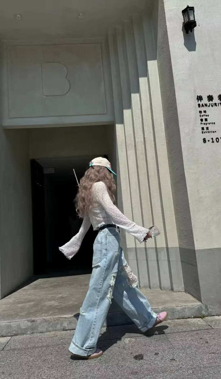 Japanese Brand × Vintage jeans with lace patches Size 26" / US 2 / IT 38 - 6 Thumbnail