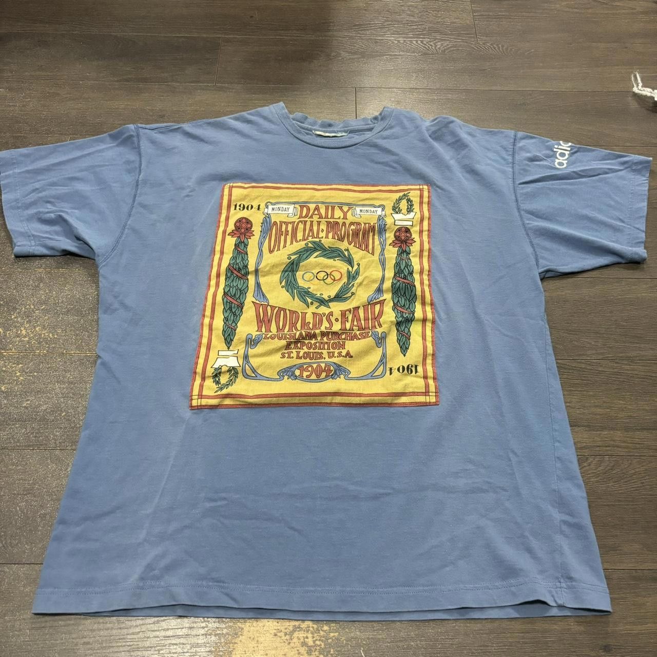 Adidas Vintage Adidas Olympics T Shirt 90s Worlds Fair Size US XL / EU 56 / 4 - 3 Thumbnail