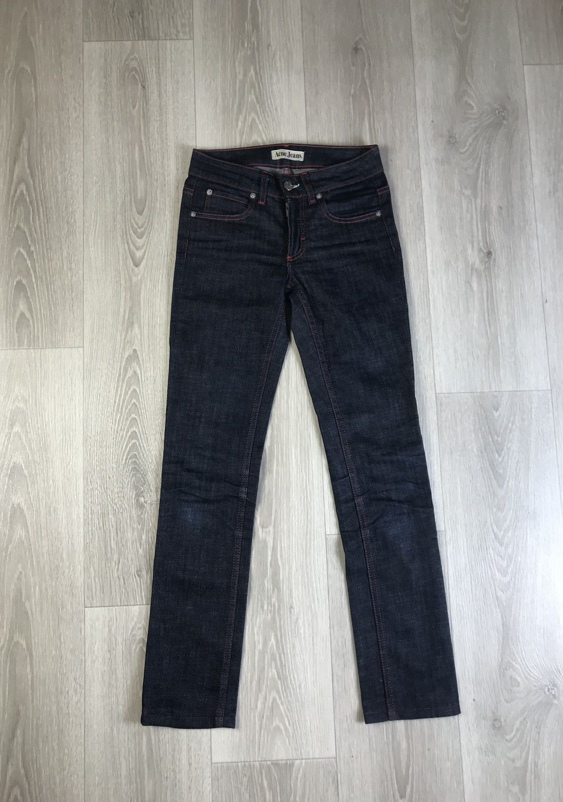 Acne Studios Rare vintage Acne Studios Hex Red Stitch Jeans Denim Size 25" / US 0 / IT 36 - 5 Thumbnail