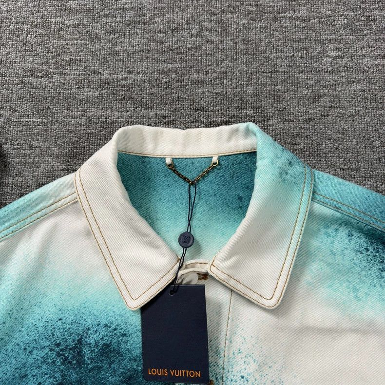 Louis Vuitton Louis Vuitton Ink-splashing denim jacket 2502-Nextarrow Size US M / EU 48-50 / 2 - 2 Thumbnail