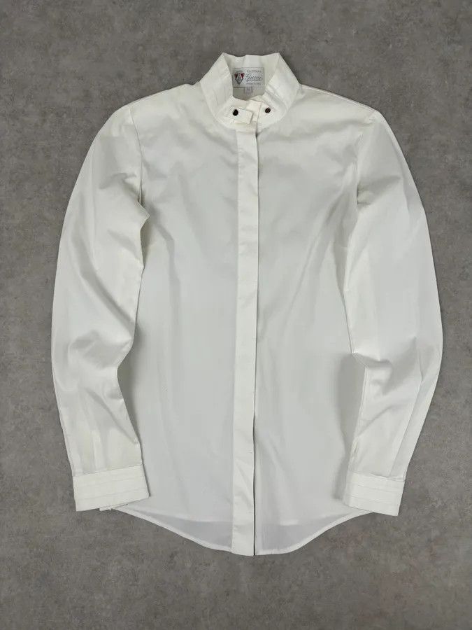 Gucci SS2008 Gucci White Web Stripe Shirt Size S / US 4 / IT 40 - 1 Thumbnail