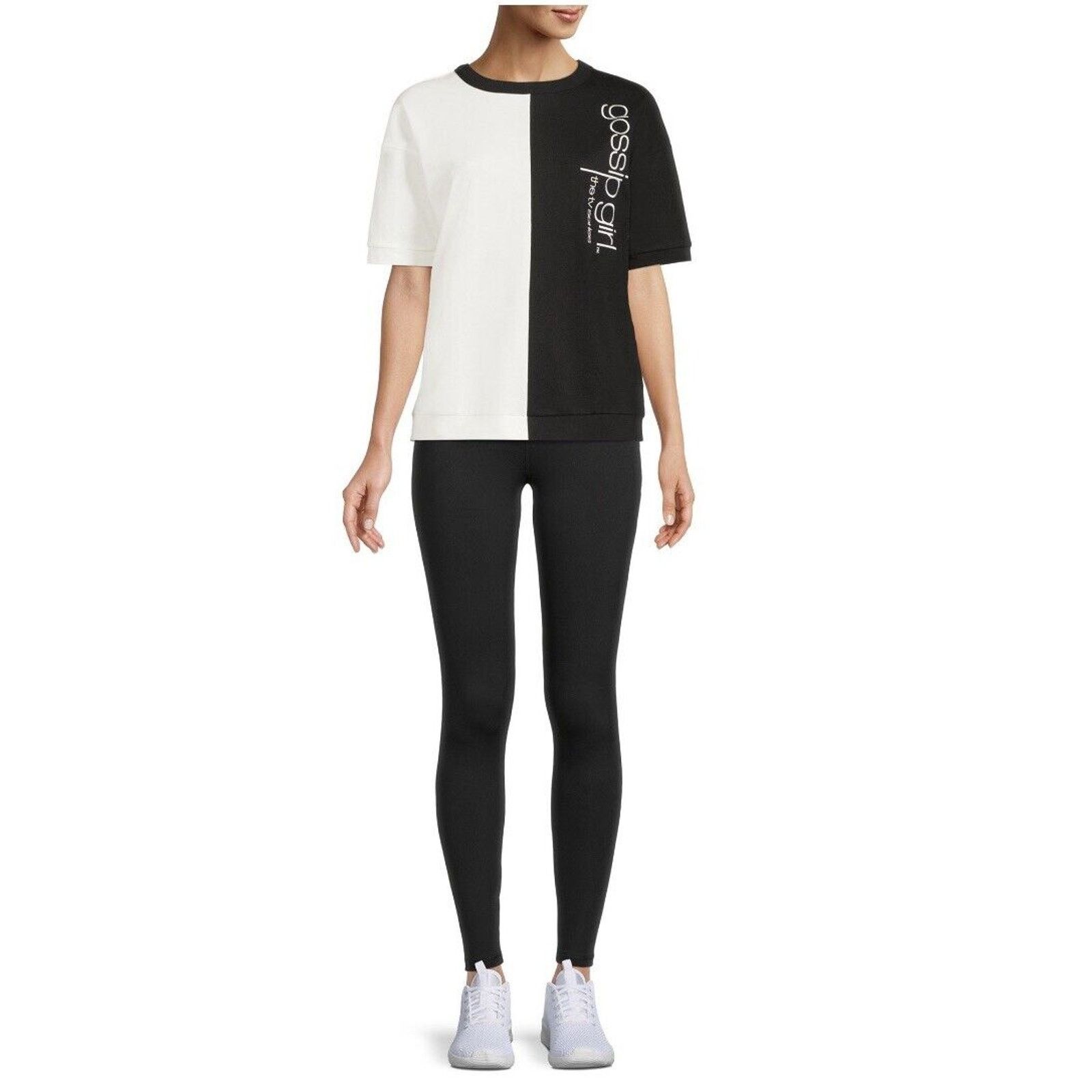 Warner Bros Gossip Girl Graphic Top Short Sleeves Black White Small Size S / US 4 / IT 40 - 2 Thumbnail