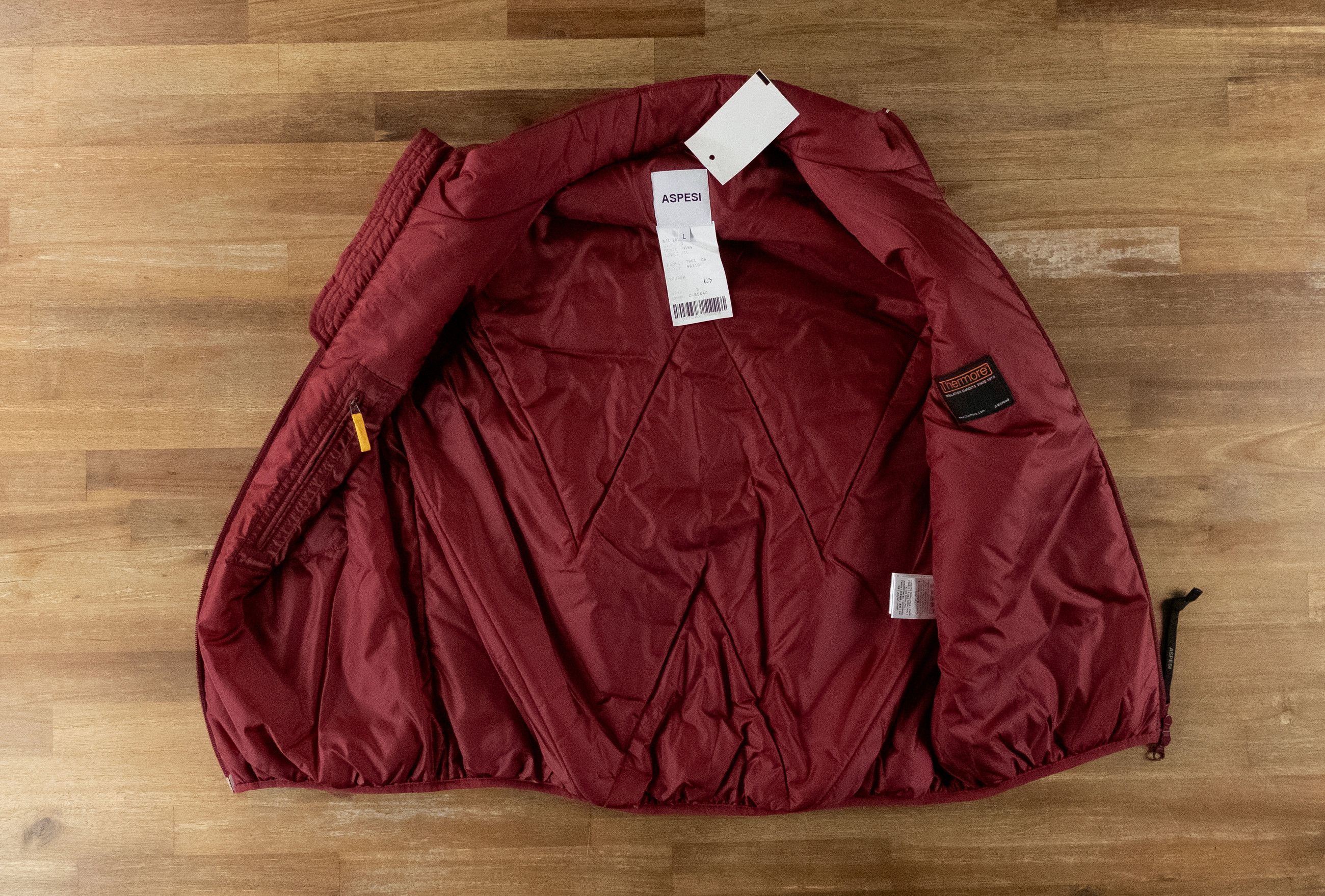 Aspesi ASPESI Gil slim fit burgundy technical padded gilet vest Size US L / EU 52-54 / 3 - 5 Thumbnail