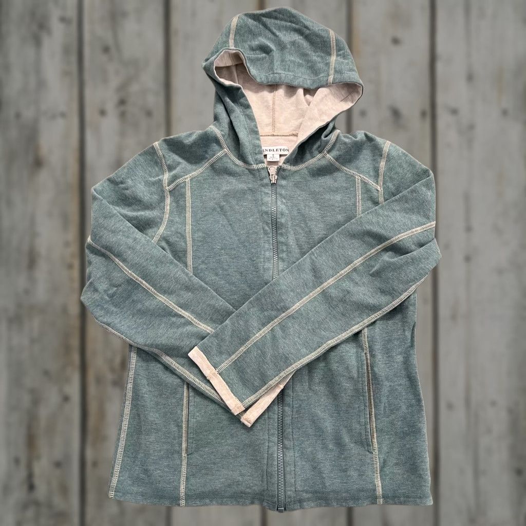 Pendleton Pendleton Sweat Shirt Women’s S Heather Green Hoodie Full Zip Sweater Size S / US 4 / IT 40 - 1 Thumbnail