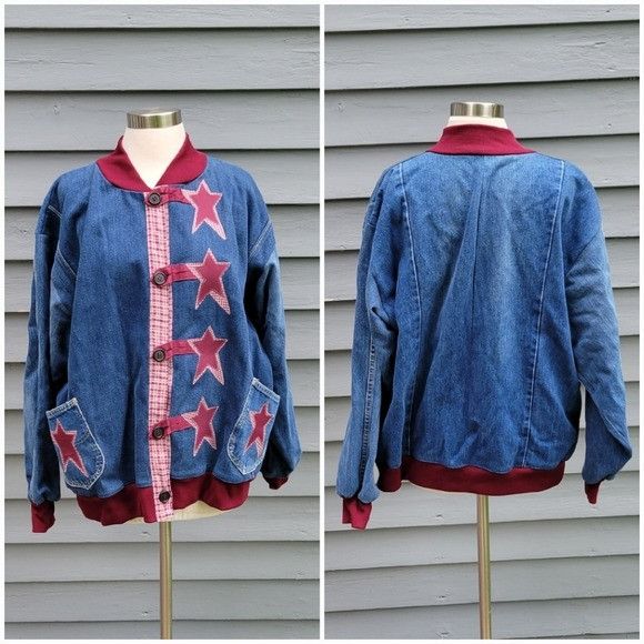 Lee Vintage 90s y2k Upcycled Rustic Primative Americana Star Den Size XXL / US 16-18 / IT 52-54 - 7 Thumbnail