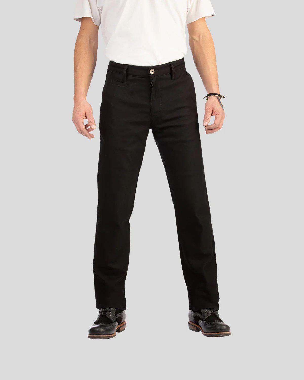 THE ROKKER COMPANY Rokker 1040 Chino Black Motorcycle Trousers Pants Size US 30 / EU 46 - 2 Thumbnail