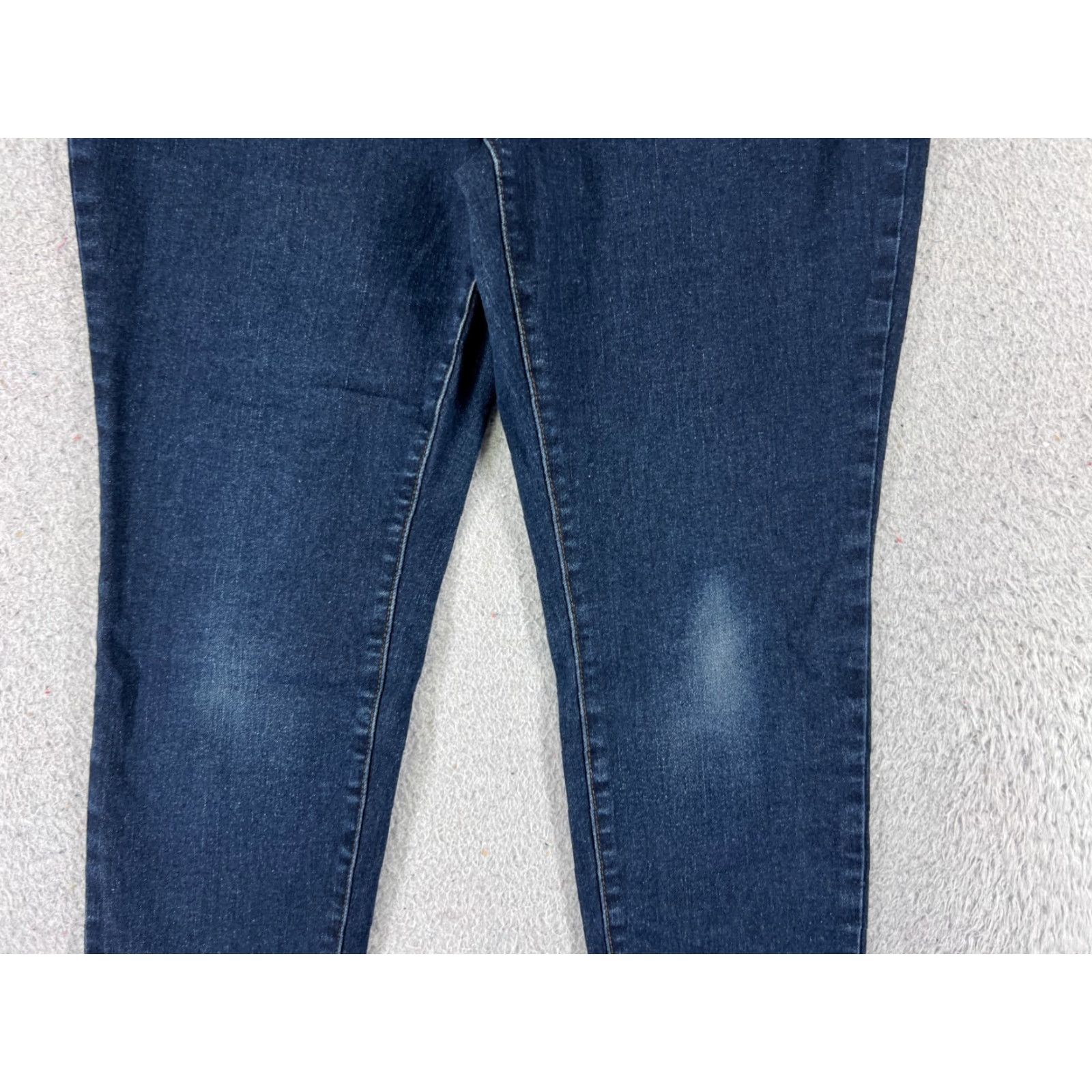 Vintage No Boundaries Jeans Womens 13 Blue Denim Skinny High Rise Cotton Blend Regular 5-Pocket Distressed Comfortable Pockets Solid Classic USA 90s? Size 34" / US 12 / IT 48 - 3 Thumbnail
