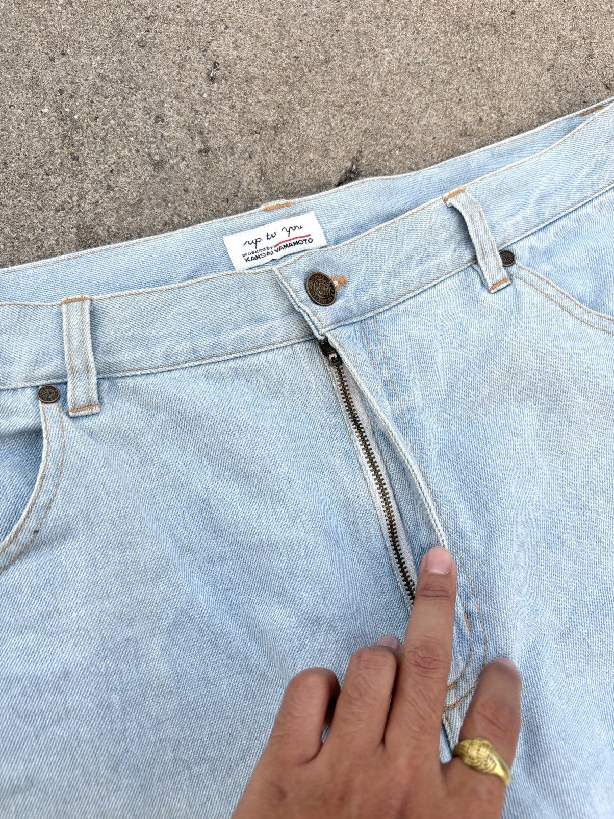 Kansai Yamamoto Rare Kansai Yamamoto Light Blue Jeans Size US 35 - 10 Thumbnail