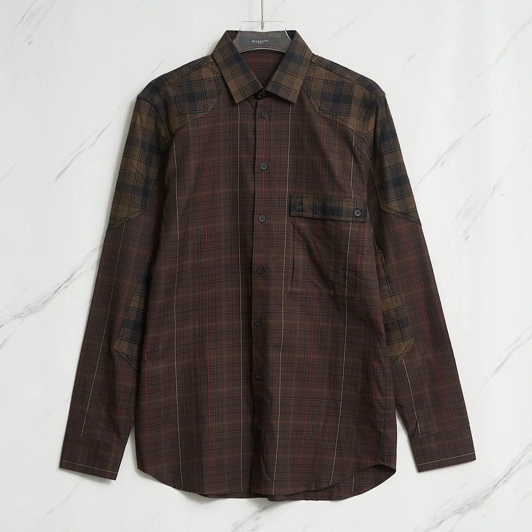 Givenchy Givenchy Men's Plaid Long-Sleeve Shirt Size US M / EU 48-50 / 2 - 1 Thumbnail
